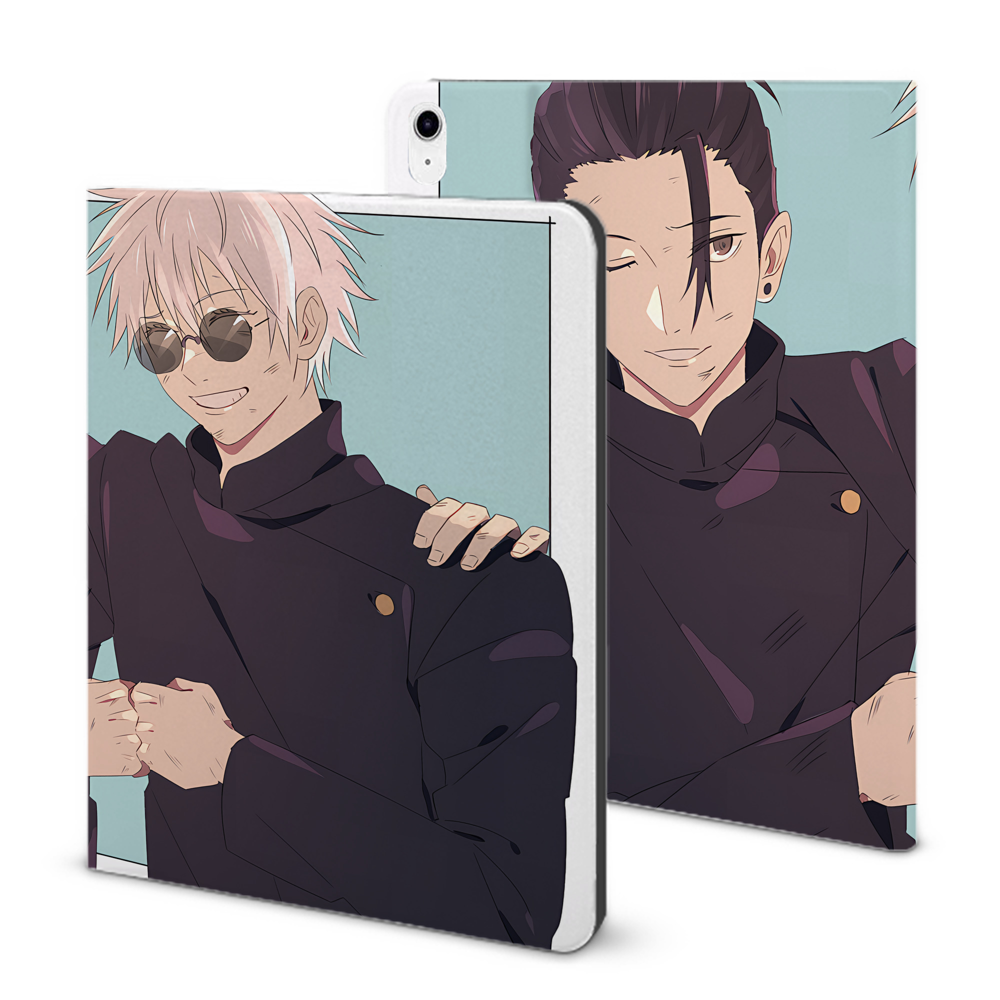 （画像用） 呪術廻戦 Jujutsu Kaisen IPad ケース ブック型 PUレザー TPU 耐衝撃 軽量 薄型 ペン収納なし 全面保護 IPad 各モデル対応